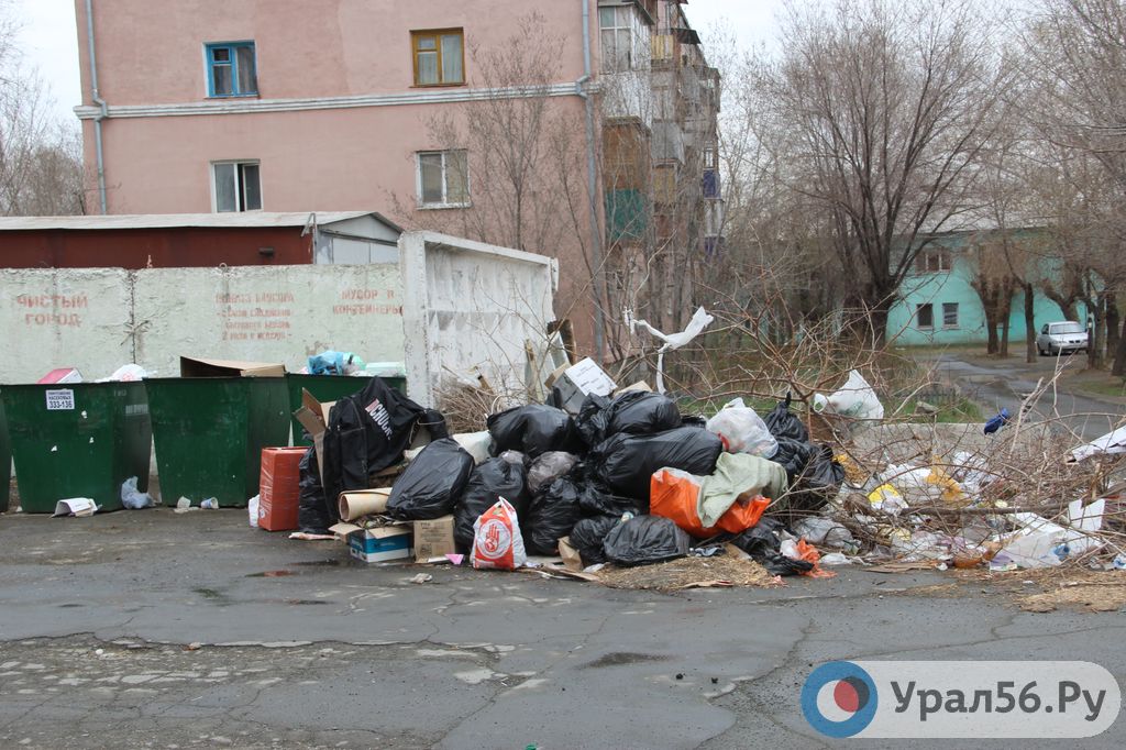 Контейнерная площадка во дворе по проспекту Ленина, апрель 2019