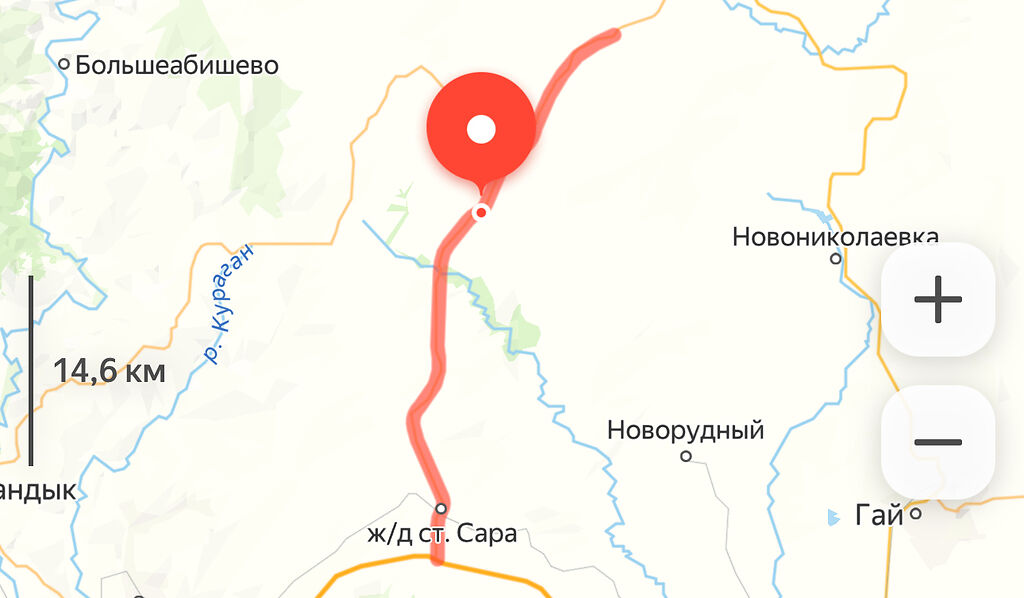 Участок дороги на Яндекс.Карты