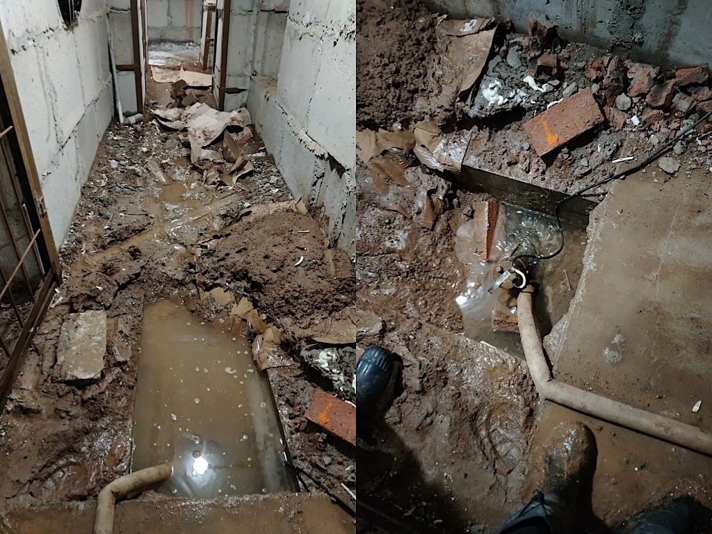 Грунтовая вода подтопила подвал многоэтажки