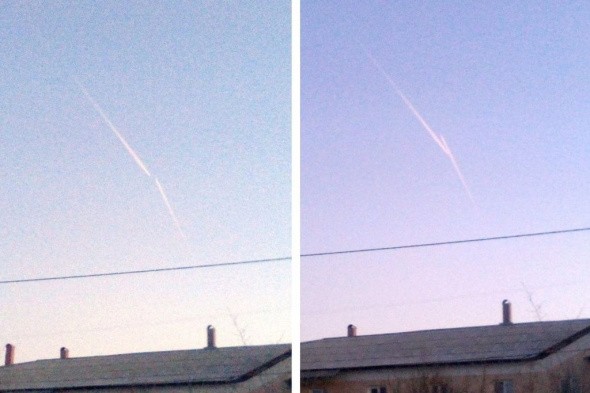 «Было полное ощущение, что столкнутся»: Жители Орска наблюдали за двумя самолетами в небе