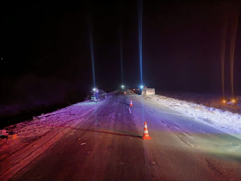 Место ДТП ; Источник фото: МВД России по Оренбургской области