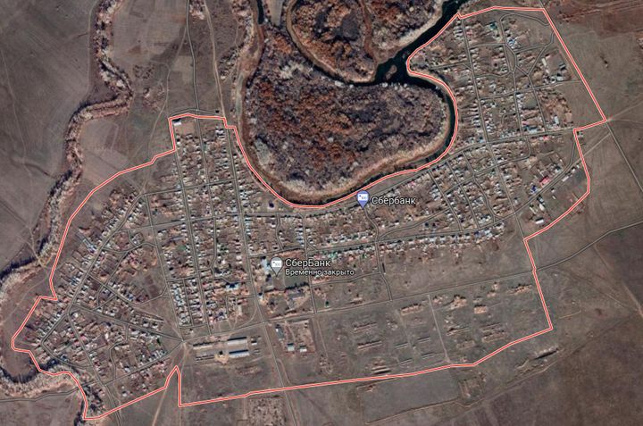 Вид на село Никольское с Google карт
