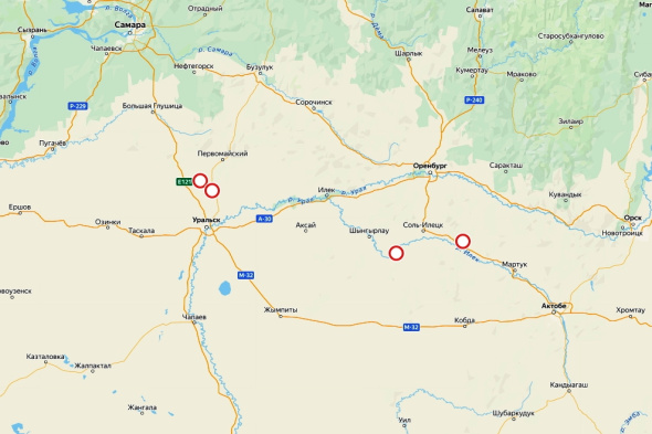 Какие мосты и дороги закрыты в Оренбургской области из-за паводка? Интерактивная карта Урал56.Ру
