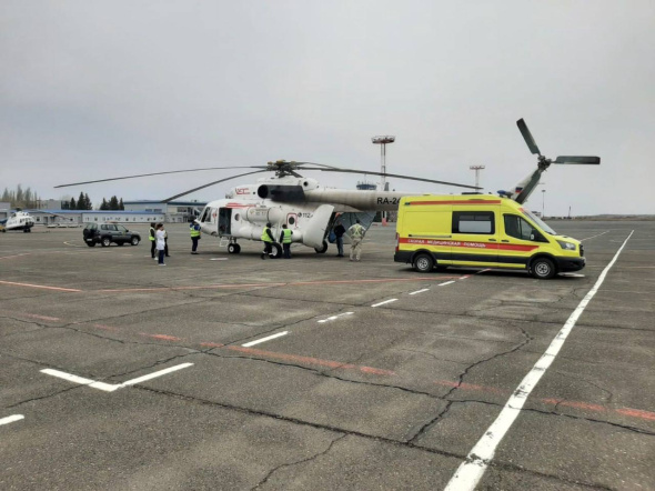 Ребенка с острой сердечной патологией вертолетом санавиации транспортировали в Челябинск из Оренбурга