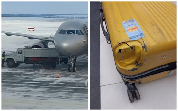 «Вот так вот они летают»: пассажиры самолета в Оренбурге сняли на видео небрежную разгрузку багажа. Из пострадавших — чемодан