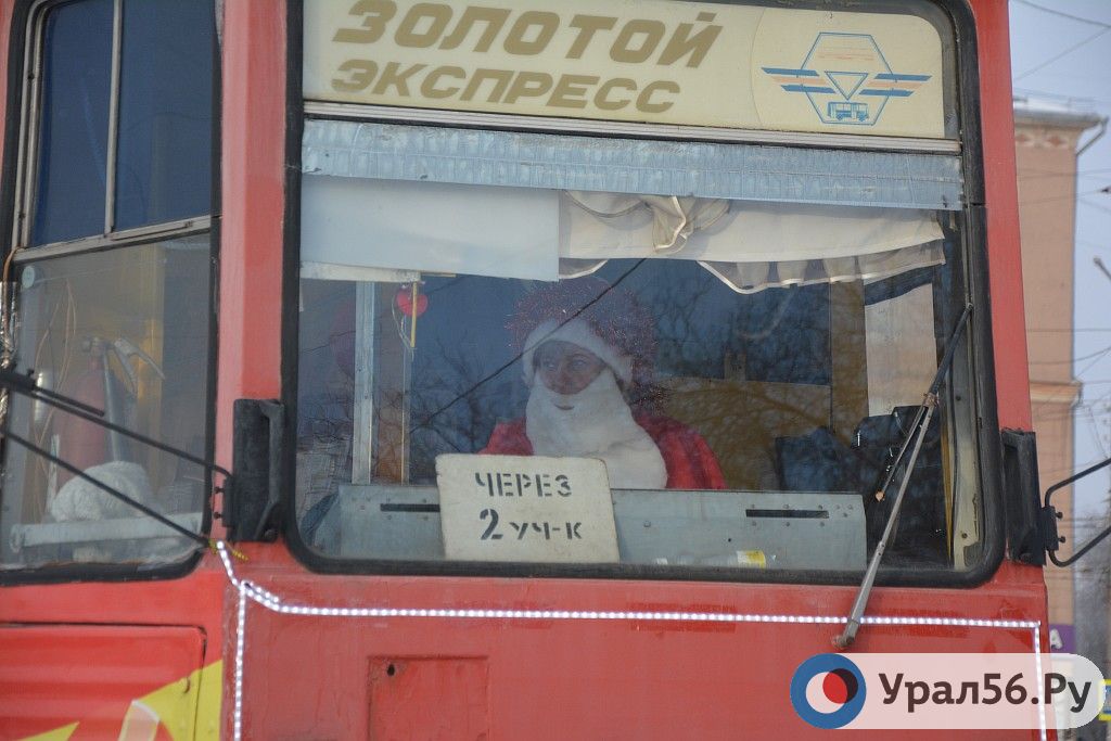 Новогодний трамвай в Орске, 22.12.2018