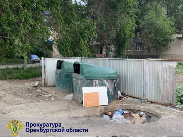 На одной из контейнерных площадок. Источник: Прокуратура Оренбургской области