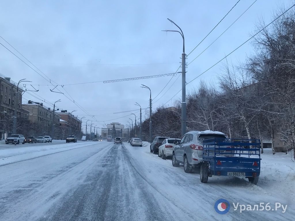 Дорога на проспекте Мира в Орске