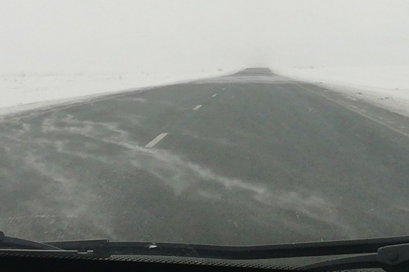 Оренбуржцы сообщают о плохой видимости на трассе Оренбург-Соль-Илецк