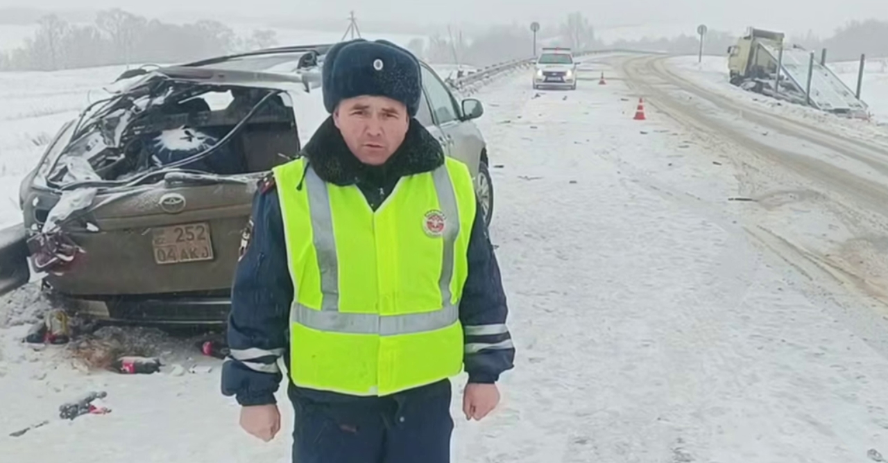 Кадр из видео рассказа об аварии. Видео: полиция Оренбуржья