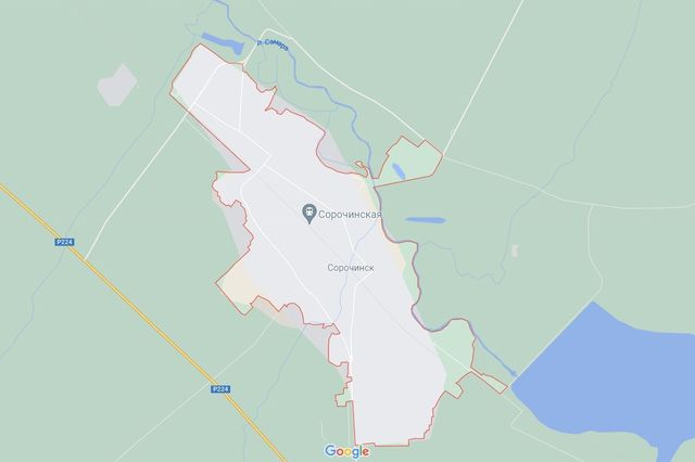 Сорочинск на Google картах