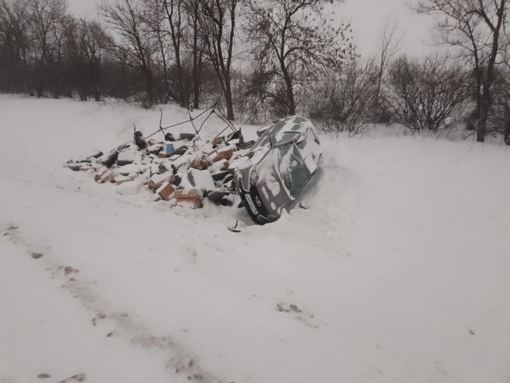 На месте аварии. Фото: Боевое братство г. Новотроицк 