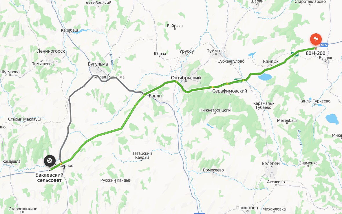 Участок трассы. Источник: Яндекс.карты