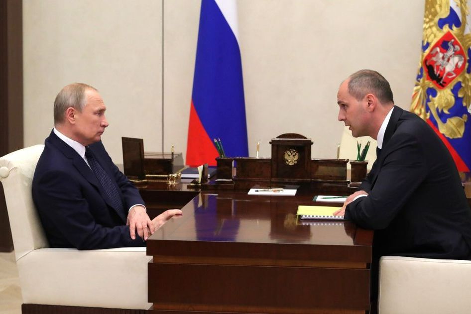Владимир Путин и Денис Паслер