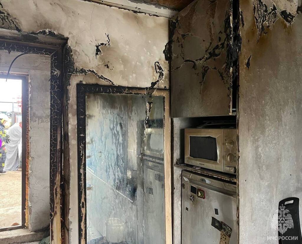 После пожара. Фото:  МЧС России по Оренбургской области