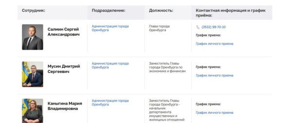 С сайта мэрии Оренбурга пропала информация о первом заместителе главы города Алексее Кудинове