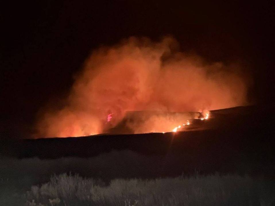 Пожар в Гайском ГО, фото: ГУ МЧС России по Оренбургской области