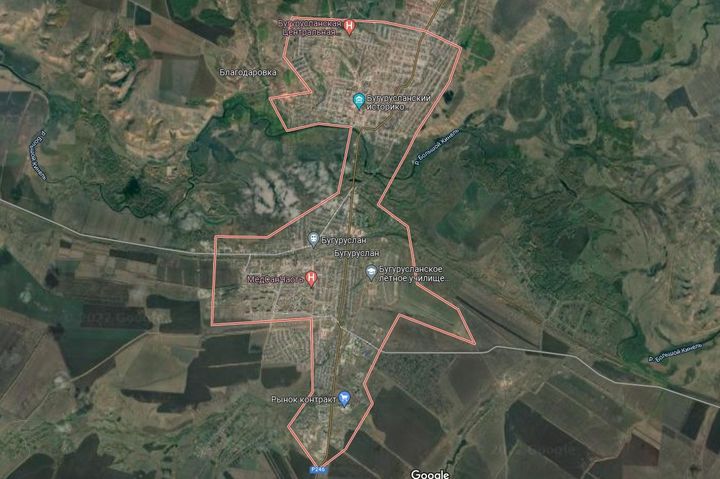 Бугуруслан. Скриншот с Google карт