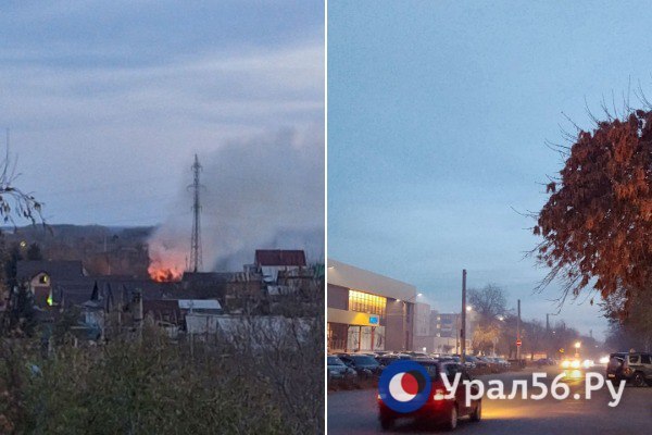 Пожар в поселке и дым в городе
