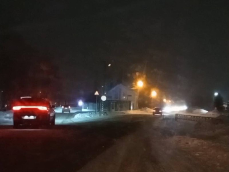 Пешеходный переход в поселке имени Куйбышева, фото: скрин с видео местных жителей