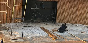Строительные работы в саду Шевченко. 1 декабря 2022 год
