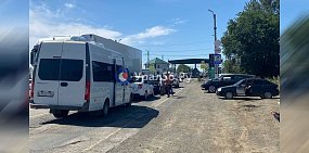 Пробка в пункте пропуска Орск на границе с Казахстаном пропала