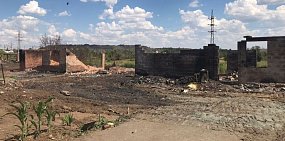 На улице Борисоглебской в Орске, где сгорели дома, расчистили территорию