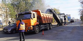 Ремонт дороги на улице Новой. Фото: Администрация Оренбурга 