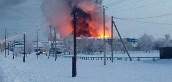 В Оренбургской области горел завод промышленного цинкования