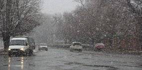 Снег в Оренбургской области 