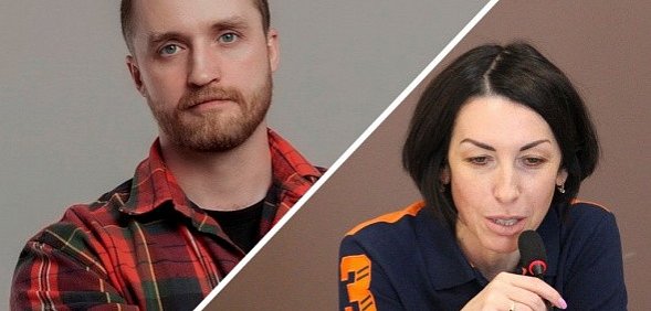 Журналист Павел Лещенко и министр здравоохранения Оренбуржья Татьяна Савинова