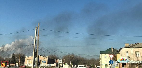 В Орске пожар на одном из промышленных предприятий