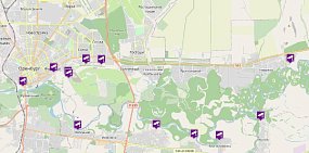 Часть камер, которые установлены в Оренбурге. Источник: maps.ufanet