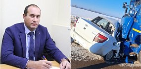 Алексей Шапилов и кадры с места ДТП. Источник: Сельсовет и УМВД