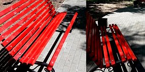 Лавочки в парке Строителей Орска разобрали для ремонта