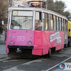 Сход орского трамвая с рельсов