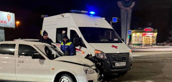 На месте ДТП