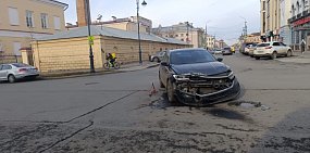 Авария на пересечении улиц Правды и Пролетарской, фото: тг чат Евгения Солнцева