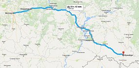 Москва самара на машине карта