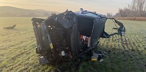 Автомобиль после аварии. Фото: УМВД России по Оренбургской области