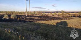 Пожар в степи. Фото ГУ МЧС по Оренбургской области 