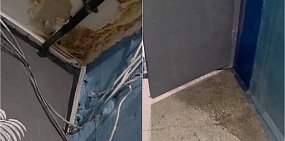 Последствия протекающей крыши. Источник: Местные жители