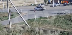 Стоп-кадр из видео UTV в момент ДТП