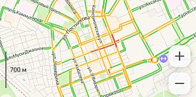 Центр города, где будут перекрыты дороги на Яндекс.Карты 