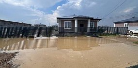 Затопленный участок в новом микрорайоне