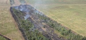 Вертолет МИ-8 продолжает авиаразведку в районах Оренбургской области