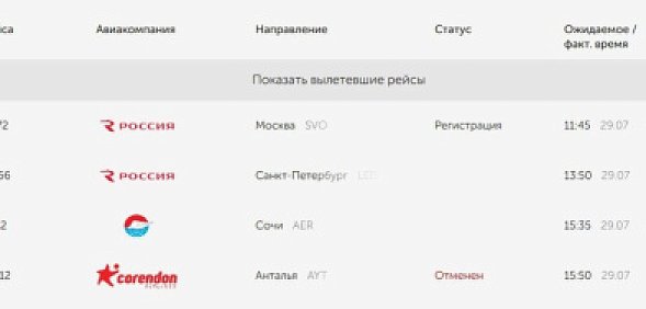 29 июля отменен рейс Оренбург - Анталья