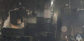 Последствия пожара. Фото: МЧС России по Оренбургской области