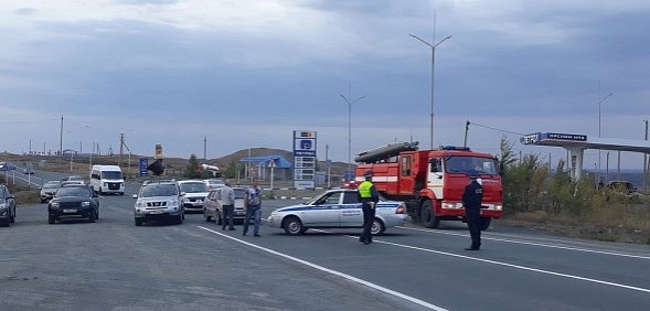 Пожар под Медногорском: трассу открыли для движения