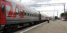 Поезд в Оренбургской области 